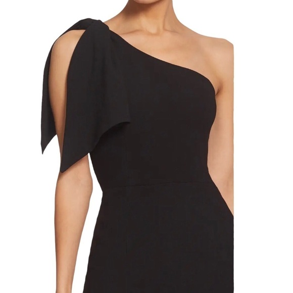 Dress The Population Tiffany One Shoulder Midi Dress Black Size Small Sleeveless - Picture 2 of 9